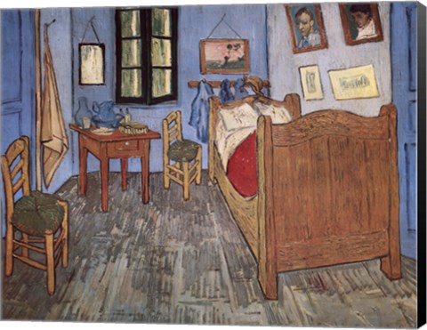 Framed Bedroom at Arles, c.1887 Print