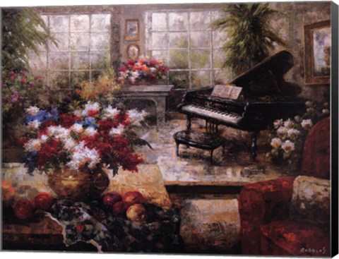 Framed Grand Piano Print