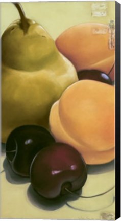 Framed Pear, Apricots &amp; Cherries Print