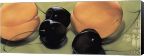 Framed Apricots &amp; Cherries Print