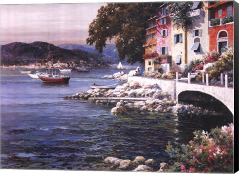 Framed Seaside Terrace Print