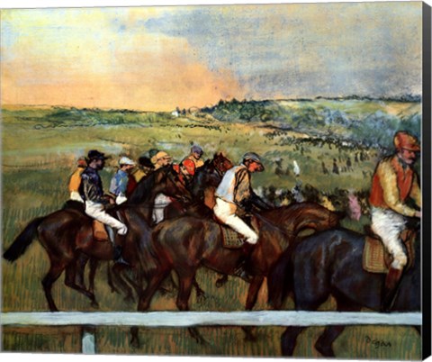 Framed Racehorses Print