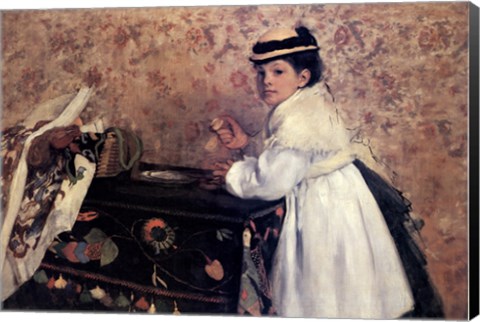 Framed Portrait of Mademoiselle Hortense Valpin Print