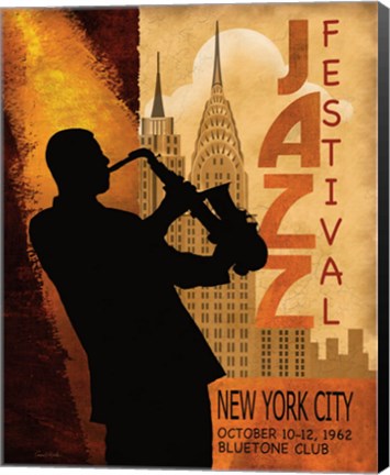 Framed 1962 Jazz in New York Print