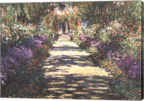 Framed Garden at Giverny Print