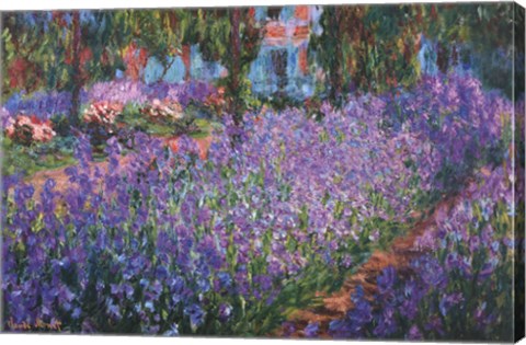 Framed Artist&#39;s Garden at Giverny, c.1900 Print