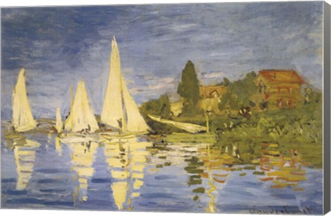 Framed Regatta at Argenteuil Print