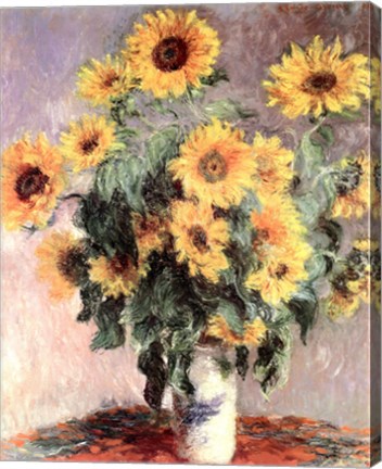 Framed Sunflowers, c.1881 Print