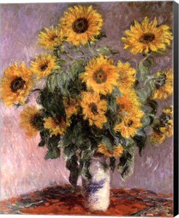 Framed Sunflowers, c.1881 Print