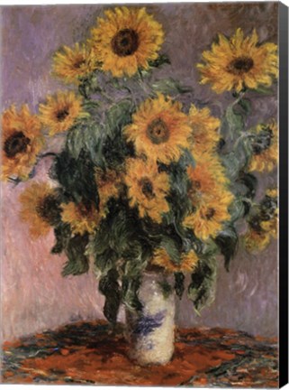 Framed Sunflowers, c.1881 Print