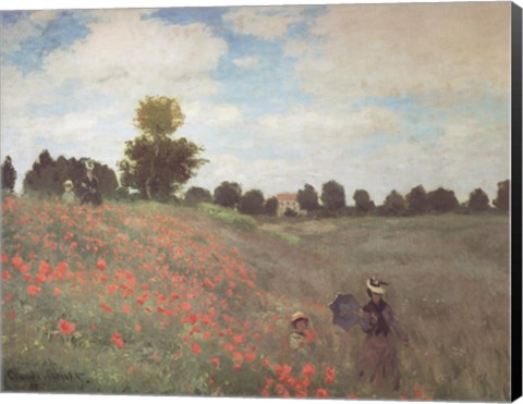 Framed Les Coquelicots Print