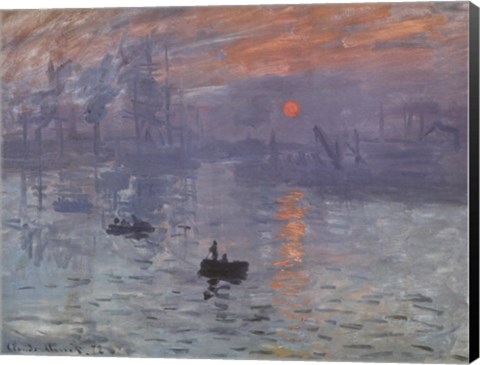 Framed Impression, Sunrise, c.1872 (blue) Print