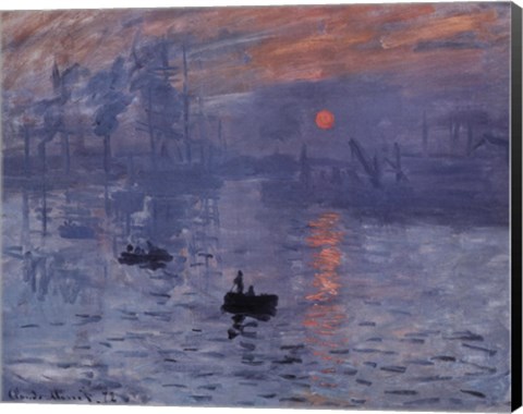 Framed Impression, Sunrise, c.1872 (blue) Print