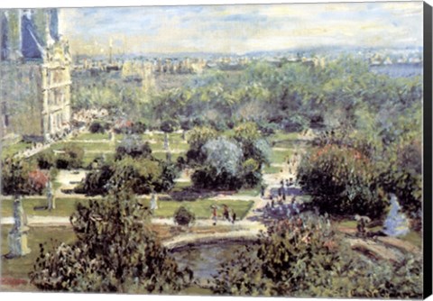 Framed View of Tuileries Gardens Print