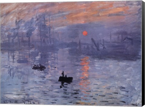 Framed Impression, Sunrise, c.1872 (blue) Print