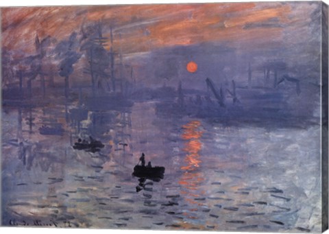 Framed Impression, Sunrise, c.1872 (blue) Print