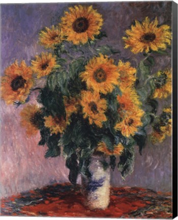 Framed Sunflowers, c.1881 Print
