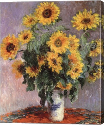 Framed Sunflowers, c.1881 Print