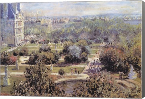 Framed View of Tuileries Gardens Print