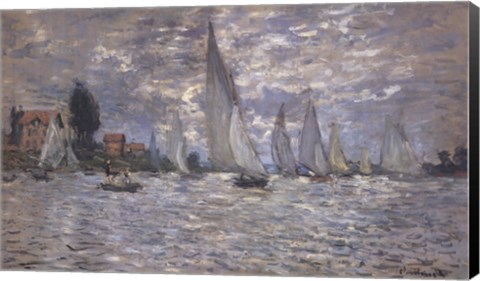 Framed Les Barques, Regates a Argenteuil Print