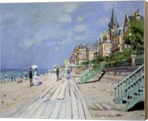 Framed Beach at Trouville, c.1870 Print