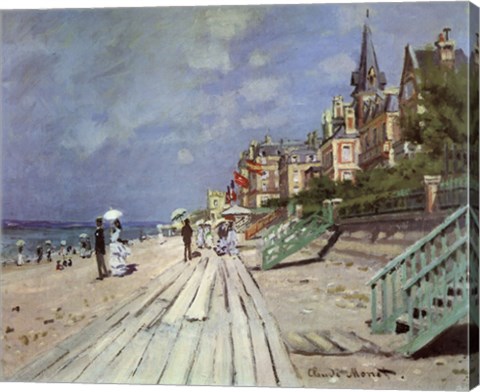 Framed Beach at Trouville, c.1870 Print