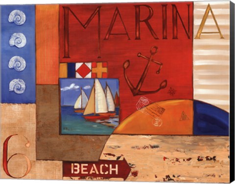 Framed Portofino Collage II Print