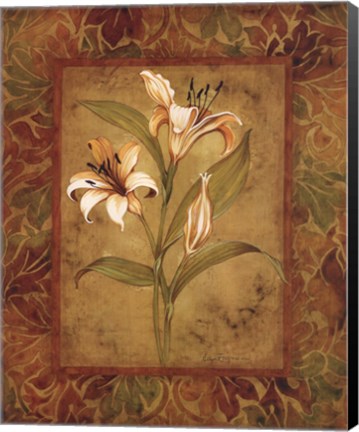 Framed Garden Lilies I Print