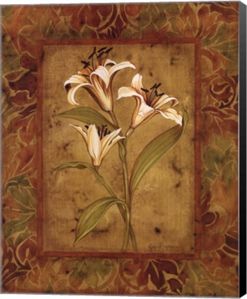 Framed Garden Lilies II Print