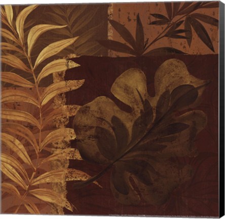 Framed Tropical Foliage I - mini Print