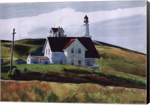 Framed Hill and Houses, Cape Elizabeth, Maine, 1927 Print