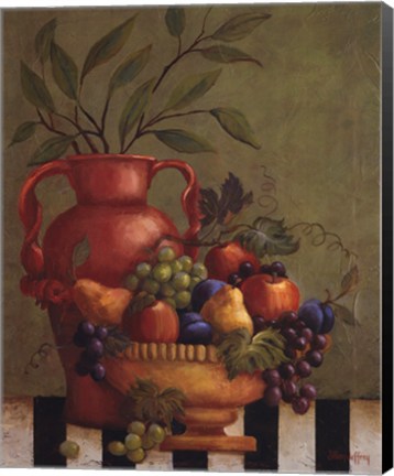 Framed Fresco Fruit I Print