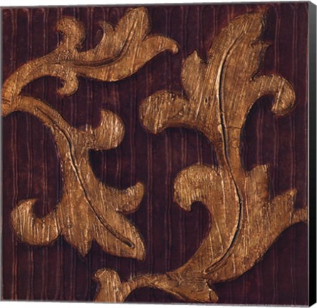Framed Gold Acanthus I Print