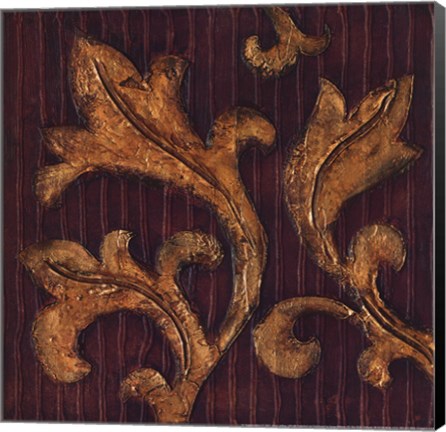 Framed Gold Acanthus II Print