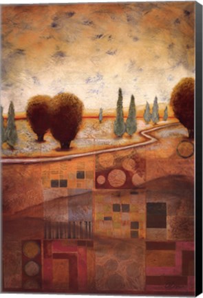 Framed Quilted Landscape I Print
