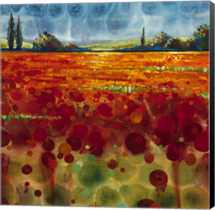 Framed Spring Meadows I Print