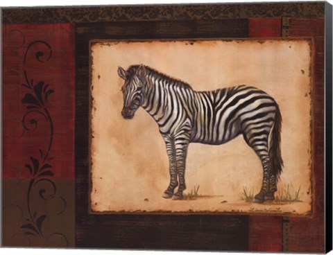 Framed Savanna Zebra Print