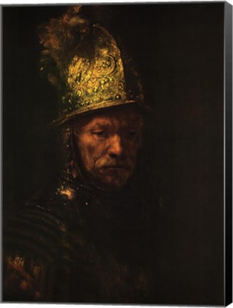 Framed Man with Helmet Print