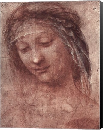 Framed Woman's Head, Study Print