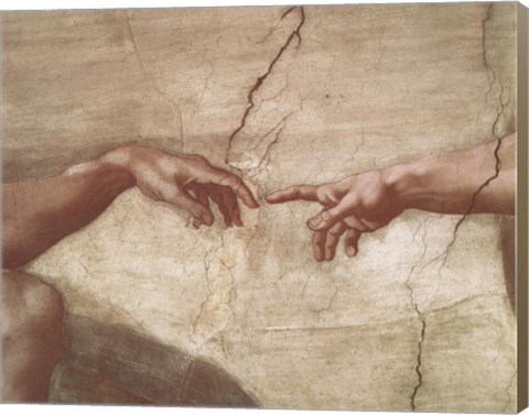 Framed Creation of Adam (hands detail) Print