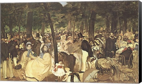 Framed Music In the Tuileries Print