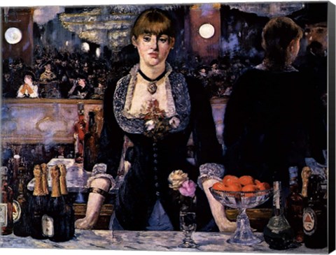 Framed Bar at the Folies-Bergere Print