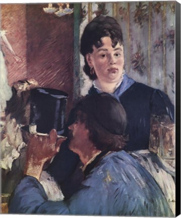 Framed Waitress Serving Print