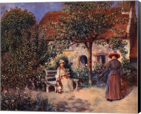 Framed Garden Scene in Brittany, c. 1886 Print