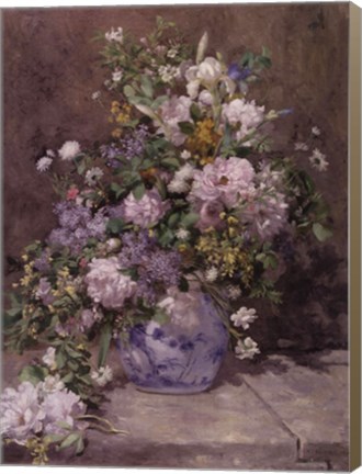 Framed Spring Bouquet, 1866 Print