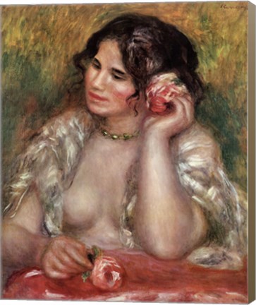 Framed Gabrielle with a Rose Print