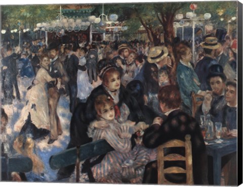 Framed La Moulin de la Galette Print