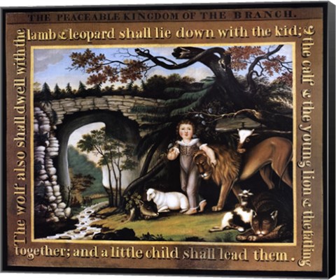 Framed Peaceable Kingdom of the Branch Print