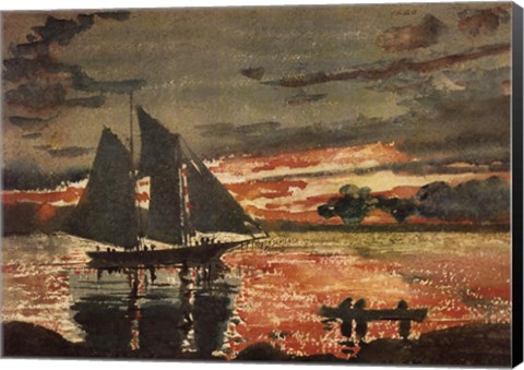 Framed Sunset Fires Print