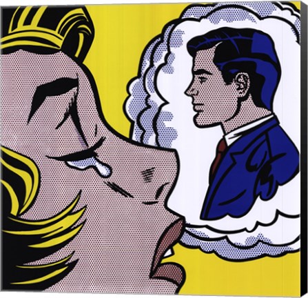 Framed Thinking of Him Print